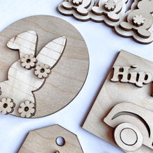 Happy Easter Hip Hop Bunnies Easter Tiered Tray Set