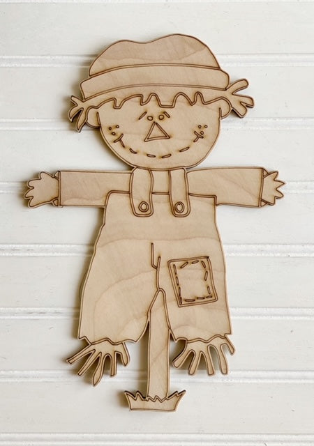 Scarecrow In Overalls Blank Cutout