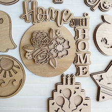 Home Sweet Home Interchangeable Doorhanger with 12 Seasonal Inserts