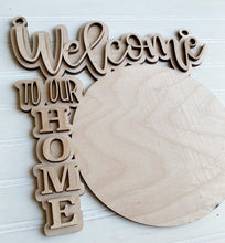 Welcome To Our Home Interchangeable Doorhanger with 12 Seasonal Inserts