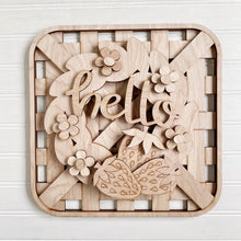 Woven Basket Base with Interchangeable Seasonal Wreath Options