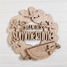 Woven Basket Base with Interchangeable Seasonal Wreath Options