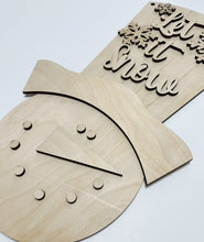 Top Hat Snowman Let It Snow Doorhanger