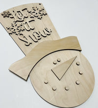 Top Hat Snowman Let It Snow Doorhanger