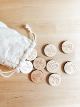 Wood Number Coins - Math Manipulatives - Educational Game - Montessori - Homeschool - Preschool Learning - Math Activities - Counting Games