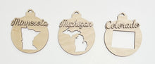USA State Double Layered Cutout Ornament