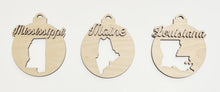 USA State Double Layered Cutout Ornament