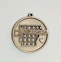 Rattan Cutout State Double Layered Ornament