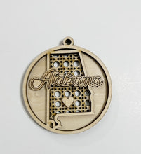 Rattan Cutout State Double Layered Ornament