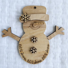 Snowman Christmas Ornament Frosty-Winter-Let It Snow