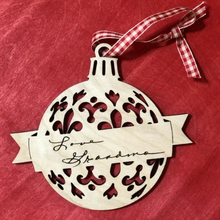 Handwritten Ornament - Personalized Christmas Ornament - Your Handwriting - Wood - Laser Engraved - Grandmother Keepsake - Christmas Ball