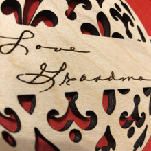 Handwritten Ornament - Personalized Christmas Ornament - Your Handwriting - Wood - Laser Engraved - Grandmother Keepsake - Christmas Ball