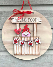Kissing Booth Gnome Valentine's Day Round Doorhanger