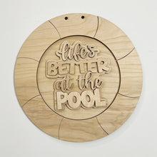 Life Is Better At The Pool Summer Floatie Round Doorhanger