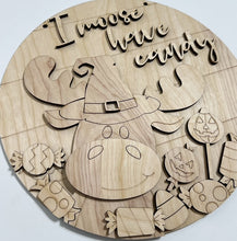 I Moose Have Candy Halloween Fall Round Doorhanger