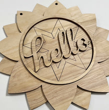 Hello Sunflower Quilt Flower Pattern Doorhanger 10"
