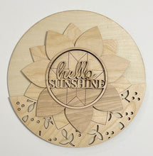 Hello Sunshine Sunflower Quilt Round Doorhanger