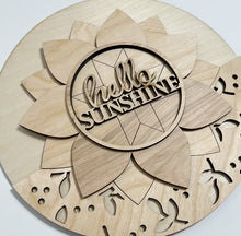 Hello Sunshine Sunflower Quilt Round Doorhanger