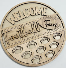 Welcome Football Fans Fall Sports Round Doorhanger