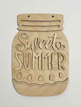 Sweet Summer Watermelon Mason Jar Cutout Doorhanger