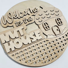 Welcome To the Nuthouse Fall Acorn House Round Doorhanger