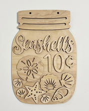 Seashell 10 cents Beach Mason Jar Cutout Doorhanger