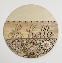 Oh Hello Mums Scalloped Round Doorhanger