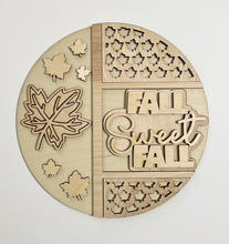 Fall Sweet Fall Leaves Leaf Cutouts Round Doorhanger