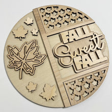 Fall Sweet Fall Leaves Leaf Cutouts Round Doorhanger