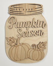 Pumpkin Season Fall Mason Jar Cutout Doorhanger