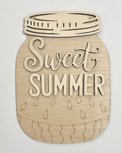Sweet Summer Watermelon Mason Jar Cutout Doorhanger