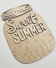 Sweet Summer Watermelon Mason Jar Cutout Doorhanger