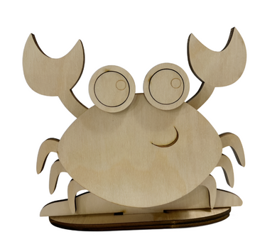 Sandy Crab Standing Shelf Sitter with Interchangeable Seasonal Hats