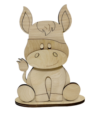 Donkey Standing Shelf Sitter with Interchangeable Seasonal Hats