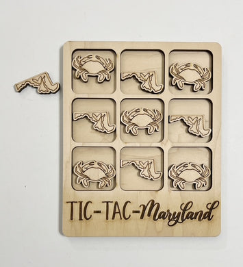 TIC-TAC-Maryland State Game Board Tic Tac Toe Games