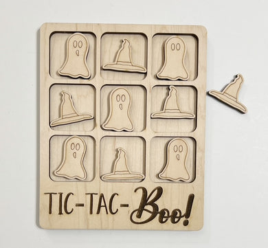 TIC-TAC-Boo Halloween Holiday Game Board Tic Tac Toe Games