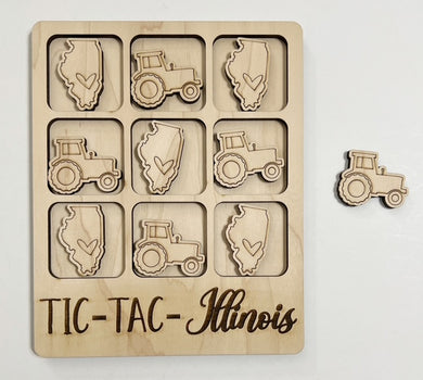 TIC-TAC-Illinois State Game Board Tic Tac Toe Games