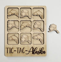 TIC-TAC-Alaska State Game Board Tic Tac Toe Games