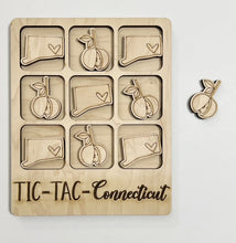 TIC-TAC-Connecticut State Game Board Tic Tac Toe Games