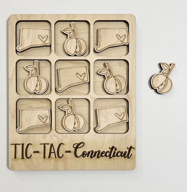 TIC-TAC-Connecticut State Game Board Tic Tac Toe Games