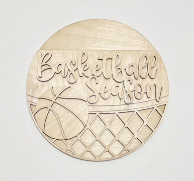 Basketball Season New Goal Sports Round Doorhanger