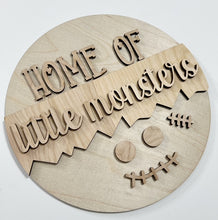 Home of Little Monsters Halloween Round Doorhanger 10"
