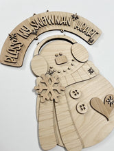 Bless My Snowman Heart Winter 2 Piece Doorhanger