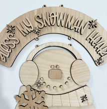 Bless My Snowman Heart Winter 2 Piece Doorhanger