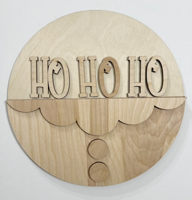 Ho Ho Ho Christmas Santa Round Doorhanger 10