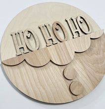 Ho Ho Ho Christmas Santa Round Doorhanger 10"
