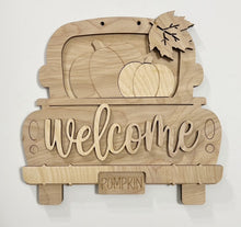 Welcome Fall Pumpkin Truck Doorhanger