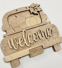 Welcome Fall Pumpkin Truck Doorhanger