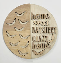 Home Sweet Batsheet Crazy Home Halloween Round Doorhanger