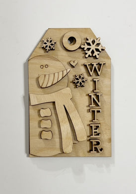 Snowman Winter Tag Christmas Ornament Tag